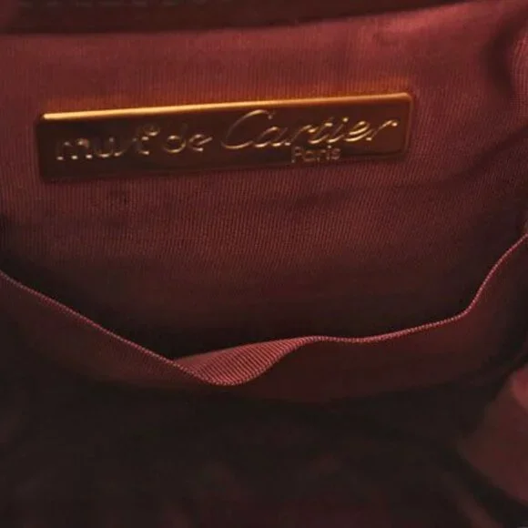 Cartier Shoulder Bag Must Line Vintage Drawstring Bag Crossbody Leather - Picture 9 of 10